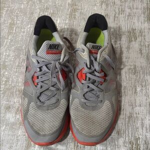 Nike LunarGlide Gray and Red Running Shoes